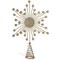 Ornativity Jewel Star Tree Topper - Gold Glitter Sparkling Metal Wire Star Topper with Sparkly Gem Finish Christmas Tree Top Ornament Decoration